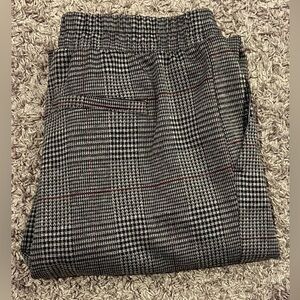 A New Day Black and White Checkered Trousers